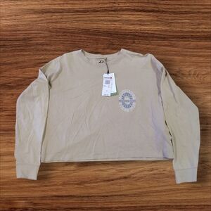 Quiksilver Tan Graphic Long Sleeve Tee